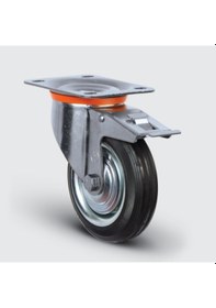 Resim EZ01SPR150F Döner Tablalı Frenli Kauçuk Kaplı Tekerlek 