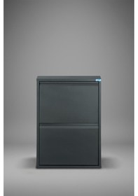 Resim Lıccıa Metal Ayakkabılık 2 Li Model Antrasit 