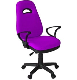 Resim Türksit Lider Müdür Koltuğu Plastik Ayak Lila Mor 