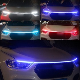 Resim LED Araba Kaput Dekoratif Işık Şeridi - Dinamik Akış, Sürekli Açık, 12V Sabit Bağlantılı 