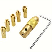 Resim 1 Set Elektrikli Taşlama Aksesuarları, Üç Çene Bakır Chuck, 2.0-5.0mm, Bakır Sandviçin Çoklu Özellikleri, Dört Çene Küçük Chuck 