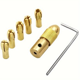 Resim 1 Set Elektrikli Taşlama Aksesuarları, Üç Çene Bakır Chuck, 2.0-5.0mm, Bakır Sandviçin Çoklu Özellikleri, Dört Çene Küçük Chuck 