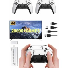 Resim 3D 4K 2000 Oyunlu Game Stick Oyun Konsolu Çift Konsol 