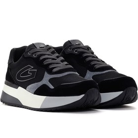 Resim Alberto Guardiani Erkek Siyah Gri Winner Kalın Tabanlı Deri Sneaker - Siyah / 4 