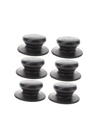 Resim Ermiya Tencere Tava Sahan Cam Kapak İçin Üst Tepe Kulp 6 Adet 