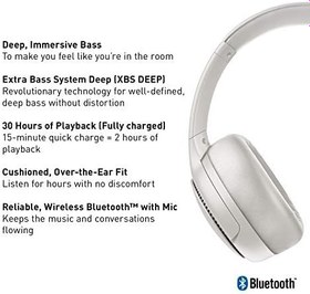 Resim Panasonic RB-M500BE-C Bluetooth Kulak Üstü Kulaklık (Sesli Kontrol, Bas Reactor, 1,2 m Kablo, 30 saate Kadar Pil Ömrü) Beyaz, Krem 