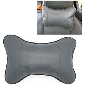 Resim Four Seasons Nefes Deri Yüzey Araç Boyun Yastık Baş Yastığı Grey 