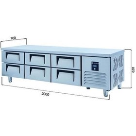 Resim Galleyz Pişirici Altı Buzdolabı - 6 Çekmeceli - 200x70x60 Cm 