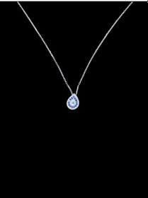 Resim 925 Ayar İthal Gümüş Zirkon Taşlı Nazar Boncuğu Kolye Şık Ve Anlamlı Hediye Gümüş 