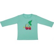 Resim Popique Organics Cherry Uzun Kollu Mint Organik T-Shirt 