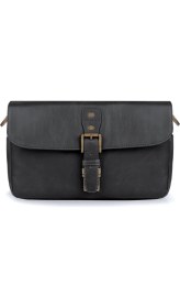 Resim Megagear Suni Deri Fotoğraf Makinesi Omuz Çantası - Siyah 