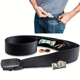 Resim Seyahat Nakit Anti Hırsızlık Kemer Bel Çantası Kadın Taşınabilir Gizli Para Kayışı Kemer Cüzdan Bel Paketi Erkek Gizli Gizleme Kemer 119cm 