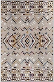 Resim Rovigo Dijital Baskı Yıkanabilir Kaymaz Taban Salon Halısı Rvg0557, Kahverengi, 180 x 300 