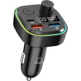 Resim Kai Bluetooth Araç Kiti Araç Fm Transmitter USB Type-C Mp3 Flash Için Uygun Pd 