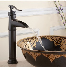 Resim Banyo Çanak Lavabo Bataryası Antik Siyah 