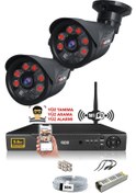 Resim IDS DS-2015HD-SET2-NOHDD-BLACK 2 Kameralı 1080P Full HD 5 MP Sony Lensli Kamera Seti - 2015 