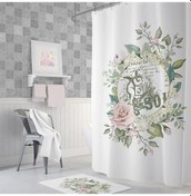 Resim Zethome Tropik Banyo Duş Perdesi Angel Tek Kanat 1X180X200 Çok Renkli 