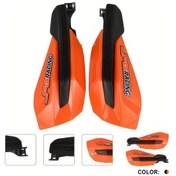 Resim Tongdashop Ktm Sx/sxf/excf/xcw/xc 50-500cc 2017-2020 İçin Turuncu Universal Dirt Bike El Koruyucu - Dayanıklı Siyah 