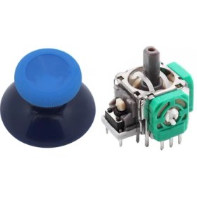 Resim Pop Konsol Xbox One Analog Motor Topuz Seti 1+1 One - One S/x - Series S/x Uyumlu Siyah Buz Mavi Mavi 