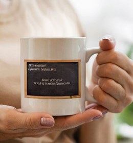 Resim Bk Gift Kişiye Özel Okul Tahtası Tasarımlı Beyaz Kupa Bardak-1, Öğretmene Hadiye, Öğretmenler Günü Kobitmeyencom33562 Bk Gift 