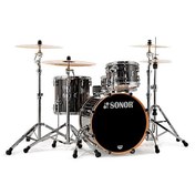 Resim Sonor 20" ProLite Serisi 4 Parça Akustik Davul Seti (Ebony White Stripes) 