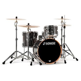 Resim Sonor 20" ProLite Serisi 4 Parça Akustik Davul Seti (Ebony White Stripes) 
