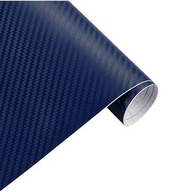 Resim AUTOFOLYO Karbon Fiber Folyo Mavi 127 Cm X 1 Mt Kaplama Folyosu Yapışkanlı 
