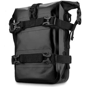 Resim Geeksen Motosiklet Tampon Çerçeve Çantası Motosiklet Yan Çantası Tamamen Su Geçirmez 8l Siyah 