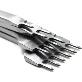 Resim SRTfootcare Çapraz Delgi Çatal Zımba Seti 6 mm 4 Adet Deri El Aleti 