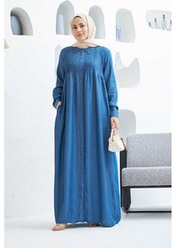 Resim Neways 6502-denim Nervürlü Ferace Koyu Mavi Koyu Mavi 