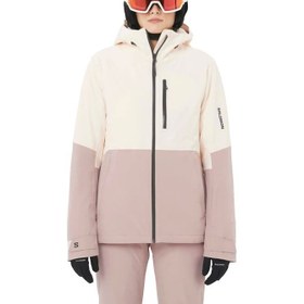 Resim Salomon Highland Kadın Beyaz Kayak Ceketi 