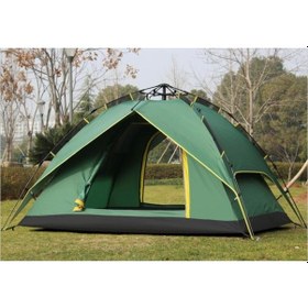 Resim 6 Kişilik Tam Otomatik Çift Katman Kamp Çadırı 220x250x160 Çok Renkli 