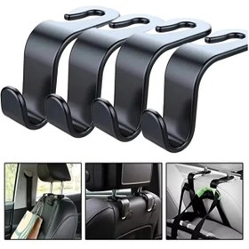 Resim RED KİTCHEN 4'Lü Oto Araç Arka Koltuk Kafalığı Askılık Koltuk Arkası Askı Torba Eşya Askısı 