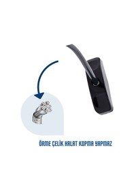 Resim 5 Adet Kidmix Çelik Halatlı Pencere Çocuk Emniyet Kilidi Antrasit 