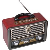 Resim GLR Meier M-113bt Nostaljik Radyo Bluetooth Usb Aux Uzaktan Kumandalı Hoparlör 113 Koyukahve 0381 