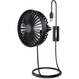 Resim Araç Oto Havalandırma Taşınabilir 3 Kademe Işıklı Fan Vantilatör F829 