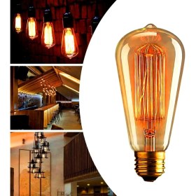 Resim Proled ST64 40 Watt Dekoratif Rustik Ampul Akkor 10 Adet 