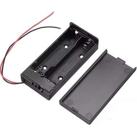 Resim 18650 2li Pil Kutusu On/off Anahtar 15cm Kablolu 2 Adet Seri Lityum Lion Dc 7.4v Kapaklı Batarya 