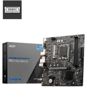 Resim MSI PRO H610M-G DDR5 5600MHZ 1XVGA 1XHDMI 1XDP 1XM.2 USB 3.2 MATX 1700P (12. / 13. VE 14. NESİL İŞLEMCİ UYUMLU) 