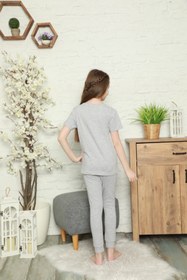 Resim Semm Mix Papatyalı Gri Çocuk Pijama Takımı 