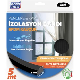 Resim Boss Tape Epdm Kapı Pencere İzolasyon Bandı Siyah 