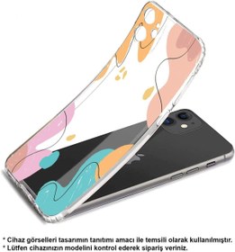 Resim PrintiFy Apple Iphone 14 Pro Max Uyumlu Kamera Korumalı Kapak Karışık Renkler Tasarımlı Şeffafkılıf 