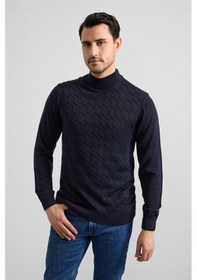 Resim Süvari Lacivert Regular Yarım Balıkçı Yaka Kazak Tr2013700495-m09 Lacivert 