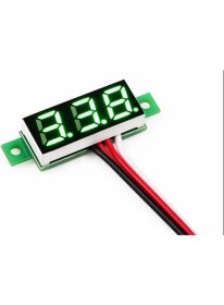 Resim OEM 0.28 Inch 0-100 3 Kablolu Dc Voltmetre Yeşil 