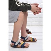Resim Kiko Şb 2517 26 Erkek Çocuk Sandalet Terlik Lacivert Sarı 