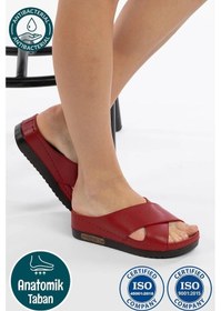 Resim Roy Jones 3029 Ortopedik Comfort Günlük Topuklu Kadın Terlik 167800000334 08 Kırmızı Kırmızı 