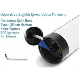 Resim Coofbe Yeni Nesil Kokmaz Paslanmaz Şarjlı Damacana Pompası Su Pom Gri 