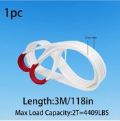 Resim Willowhaven Dayanıklı Kaldırma Çekme Halatı 118 İnç Kompakt Katlanır Hafif Emniyet 