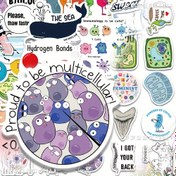 Resim 50 Adet Eğlenceli ve Eğitici Biyoloji Stickerları - Su Geçirmez, Mat Bitiş DIY Projeleri & Yaratıcı Dekor için 