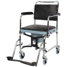 Resim Katlanabilir Tekerlekli Klozetli Komot Klozet Yükseltici 